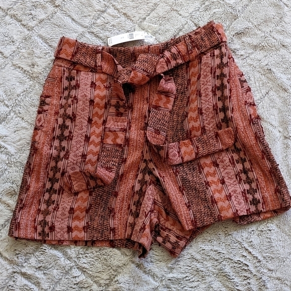 Anthropologie Eva Franco NEW Mila Textured High Waist Shorts Women’s 8 Macedonia - Picture 3 of 7